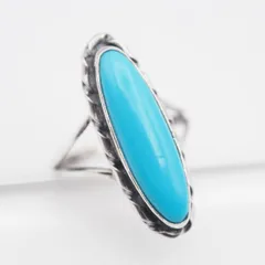 R777 ターコイズ トルコ石 リング シルバー デザイン 指輪 ヴィンテージ 12月誕生石 9-10号