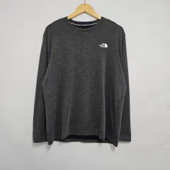 2XL ザノースフェイス 機能性 長袖Tシャツ チャコールグレー