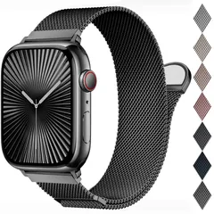 【数量限定】EPULY コンパチブル アップルウォッチバンド 49mm 46mm 45mm 44mm 42mm 41mm 40mm 38mm Apple Watch用のバンド マグネットクラスプ ステンレス鋼 メッシュ 通気 男女兼用 長さ調節 Watch S
