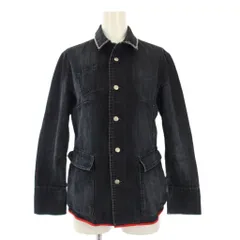 マリテフランソワジルボー MARITHE FRANCOIS GIRBAUD デニムジャケット Gジャン フリンジ S インディゴ /KH