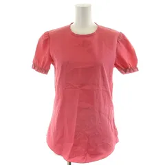 イヴサンローラン YVES SAINT LAURENT シャツ ブラウス 半袖 コットン ピンク /DK ■PN