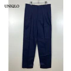 UNIQLO 80s 90s vintage 2tac cotton pants w85 ユニクロ オールド ヴィンテージ 2タック コットンパンツ ネイビー 極美品 希少 レア
