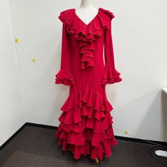フラメンコ衣装 フリルワンピース、ソニアジョーンズレースシージョ