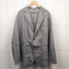 クロコダイル　CROCODILE　テーラードジャケット　極薄・軽量　シアサッカー風　グレー　Lサイズ