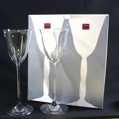 W01【新品同様】バカラ フィラオ ワイングラス クリア 高さ22cm トール Baccarat ★未使用に近い極美品／水垢・キズ・ヒビ・欠け無し★