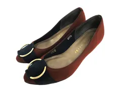 k03250522061　JELLY BEANS　23cm　赤茶色×紺　　シューズ　パンプス　通年