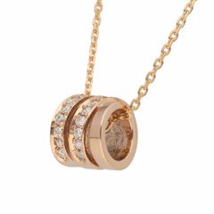 送料無料】 天然 ダイヤモンド ネックレス 筒 豪華 0.78ct K18YG 