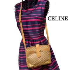 セリーヌ　CELINE　Macadam　トリンオフ金具　マカダム柄　PVCレザーショルバック