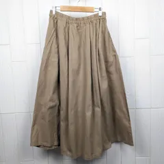 Samansa Mos2　サマンサモスモス　コットンフレアロングスカート　ベージュ　Fサイズ
