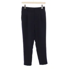 プラステ PLST 23SS トリアセブレンドテーパードパンツ スラックス タック ジップフライ ストレッチ 無地 ワンカラー M 紺 ネイビー 123106001 /BB