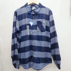 Columbia コロンビア ネルシャツ サイズM ネイビー コットン インド製 アメカジ 未使用品 古着