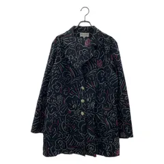 HANAE MORI / ハナエ　モリ | 総柄 3B シングルブレスト オーバー ジャケット | M | ブラック系 | レディース