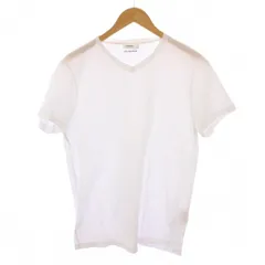 ジルサンダー JIL SANDER Tシャツ カットソー 半袖 Vネック 無地 ストレッチ ワンカラー L 白 ホワイト /BB
