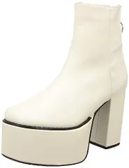 新品 [ラブハンター] ブーツ ショート 厚底 11cmヒール バックリングファスナー プラットフォーム スクエアトゥ