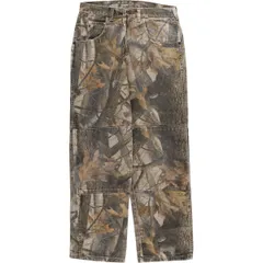 古着 ラングラー Wrangler 迷彩柄 リアルツリーカモ ダブルニー テーパードデニムパンツ メンズw30相当/eaa569199