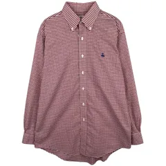 古着 ブルックスブラザーズ Brooks Brothers Est.1818 ギンガムチェック 長袖 ボタンダウンチェックシャツ メンズM相当/eaa619029