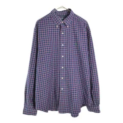 Polo by Ralph Lauren ポロ ラルフローレン ボタンダウン 長袖シャツ チェック マルチカラー(メンズ L)中古 古着 X4336