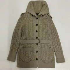 ◆ BURBERRY LONDON バーバリーロンドン カーディガン ケーブルニット セーター アウター 三陽商会 ベージュ サイズ1 レディース 古着