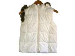 k04250501089　GAP KIDS　130サイズ　ホワイト系　　アウター　ダウン,中綿ベスト　秋冬
