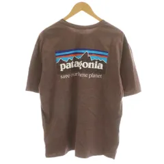 パタゴニア Patagonia M's P-6 Mission Organic Tee ミッション オーガニック Tシャツ カットソー 半袖 バックロゴ L 茶 ブラウン 37529 /AN32