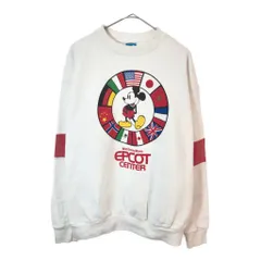 80年代 USA製 Disney ディズニー EPCOT CENTER スウェット キャラクター ミッキーマウス(メンズ X-LARGE)中古 古着 X4418