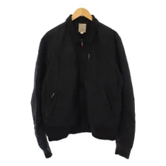 ディーゼル DIESEL ナイロンジャケット ブルゾン アウター ショート丈 ジップアップ 刺繍 切替 ワンカラー XL 黒 ブラック /BB