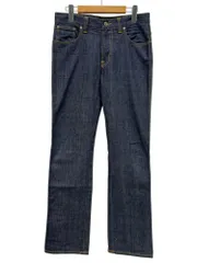 NUDIE JEANS (ヌーディージーンズ) イタリア製 デニムパンツ Gパン ジーンズ 裾ダブルチェーン 39815 W31 L32 インディゴ メンズ/028