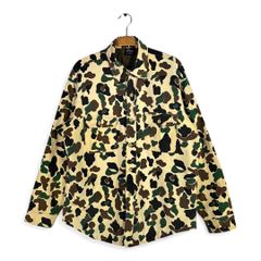 80s プレンティス USA製 ダックハンターカモ ヴィンテージシャモアシャツ キルティングライナー PRENTISS サイズM相当 CA1549