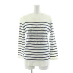 ポロ ラルフローレン POLO RALPH LAUREN カットソー 長袖 ボーダー柄 ロゴ S 紺 ネイビー 白 ホワイト /AN77