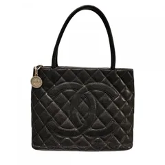 【中古】 CHANEL シャネル 復刻トート ハンドバング キャビアスキン A01804 ブラック シルバー金具 レザー 6番台 レディース 26003720 SA
