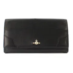 ヴィヴィアンウエストウッド Vivienne Westwood 31186711 長財布 ウォレット 2つ折り レザー オーブ がま口 小銭入れあり 黒 ブラック /KU ●D