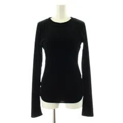 エイチ ビューティーアンドユース H BEAUTY&YOUTH バックオープンベロアトップス カットソー 長袖 黒 ブラック 1612-699-5231 /KU