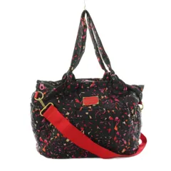 マークバイマークジェイコブス MARC by MARC JACOBS トートバッグ ショルダーバッグ 総柄 黒 ブラック ピンク /KU ■MA