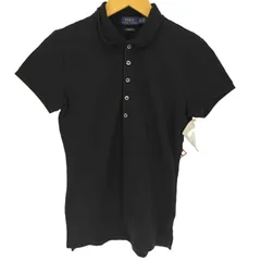 ポロラルフローレン POLO RALPH LAUREN SLIM FIT 襟 畔編み フレンチスリーブポロシャツ レディース import：XS 