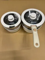 蒸し器 蒸し鍋 7点セット 18cm 20cm IH・ガス火対応 取っ手が取れる 蒸し皿 蓋付き passo-m1820-set7P