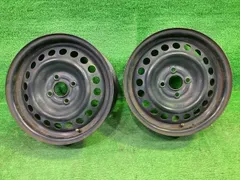 ホンダ HONDA 純正 フィット  2本 ホイール スチール クロ 15インチ 6J 4穴 2本 100 42700-T5B-N02 ホンダ HONDA 純正 フィット 2本 ホイール スチール クロ 15インチ 6J