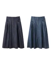sosotto(ソソット) DENIM TUCK SKIRT デニムタックスカートのサムネイル