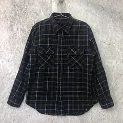EDWIN エドウィン チェック 柄 フランネル シャツ ネイビー 系 Lサイズ 〇◇