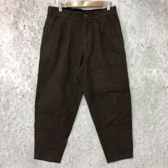 coen コーエン コットン ホームスパン テーパード タックパンツ ブラウン系 SMALLサイズ ◇〇のサムネイル