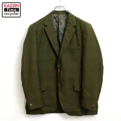 70s vintage チェック柄 ウール テーラードジャケット メンズ Mサイズ相当