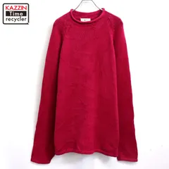 90s vintage J.CREW 無地 ロールネック コットン ニットセーター メンズ 表記XLサイズ