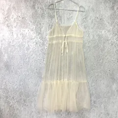前後 2way チュール キャミ ワンピース アイボリー Fサイズ 〇□