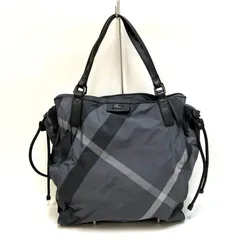 ＊BURBERRY＊ノバチェックトート  ブラック グレー ユニセックス ☽