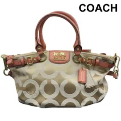 コーチ COACH ハンドバック マディソン オプアート 2wayショルダー ゴールド色 オレンジ 本革・サテンキャンバス レディース Z6B178