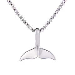 【在庫処分】[AREUM] ネックレス ホエールテール シンプル メンズ お洒落 60cm チェーンアクセサリー 存在感あり