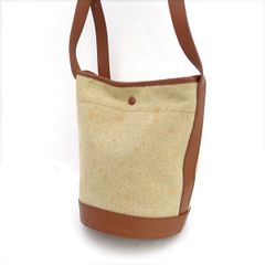 美品】A.P.C. アーペーセー キャンバス×レザー バケットバッグ 
