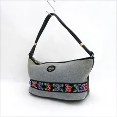 FEILER / フェイラー ■ハンドバッグ　ポーチ　小物入れ　コットン　グレー 【バッグ/バック/BAG/鞄/カバン】 ブランド【中古】 