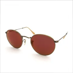 Ray Ban / レイバン ◆サングラス ラウンド レッド系レンズ ゴールドフレーム RB3447 【サングラス/メガネ/眼鏡】 ブランド【中古】 
