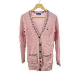 Burberry Blue Label(バーバリーブルーレーベル) カーディガン サイズ38 M レディース - ピンク×グレー 長袖