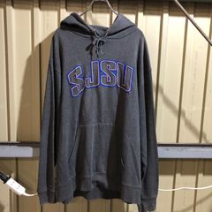 2121 JAN SPORT パーカー ダークグレー XL ジャンスポーツ スウェット 刺繍ロゴ 古着卸 アメリカ仕入
